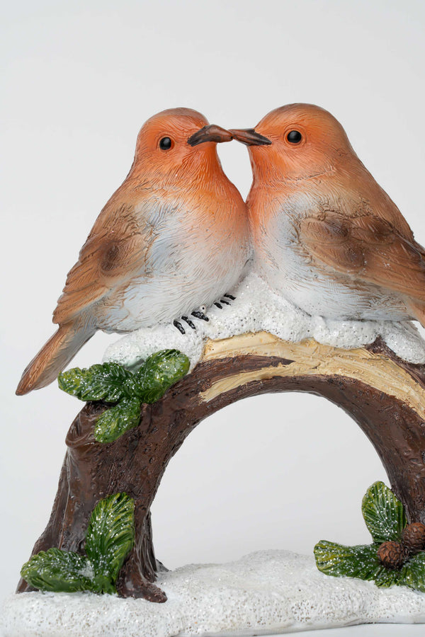 Carraig Donn Robin Couple On Tree Branch Christmas Ornament