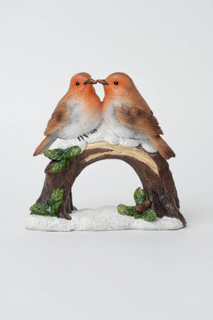 Carraig Donn Robin Couple On Tree Branch Christmas Ornament