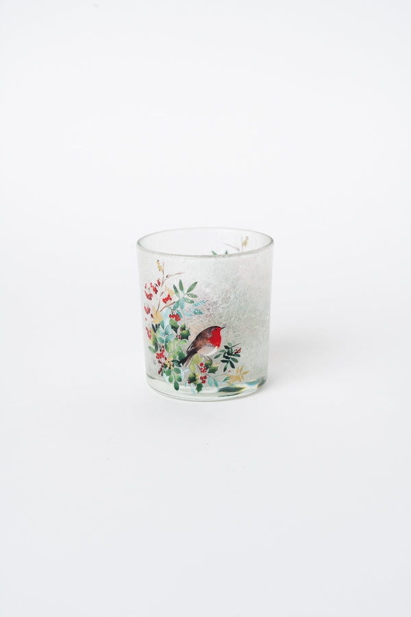 Carraig Donn Robin Glass Christmas Votive