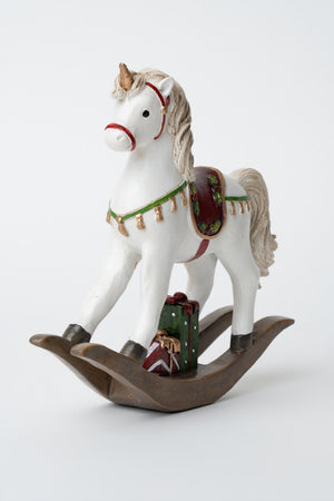 Carraig Donn Rocking Horse With Gifts Christmas Decoration