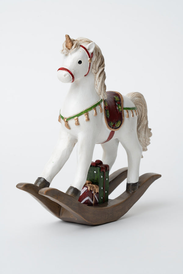 Carraig Donn Rocking Horse With Gifts Christmas Decoration