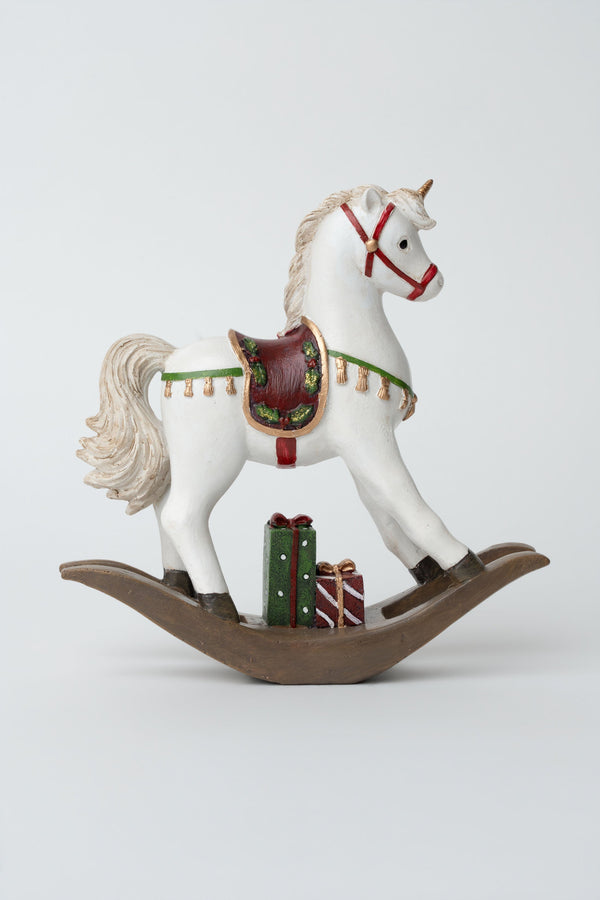 Carraig Donn Rocking Horse With Gifts Christmas Decoration