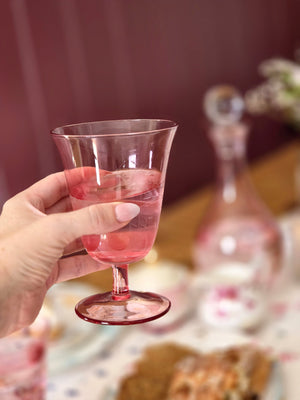 Carraig Donn Rosa Belle Set Of 2 Pink Water Glasses