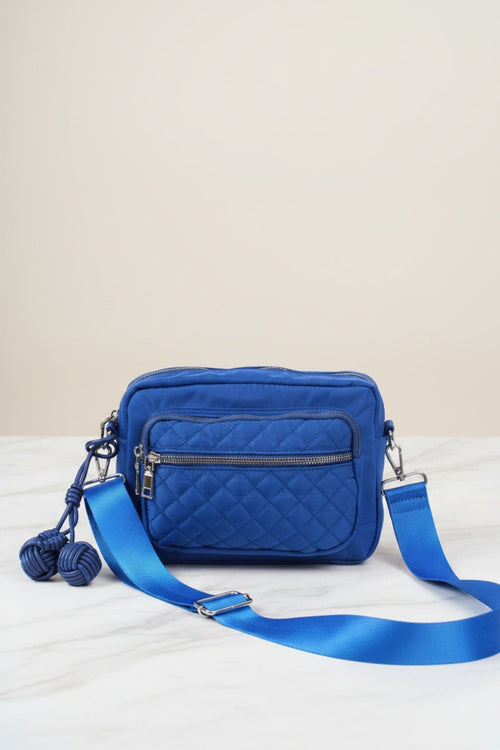 Carraig Donn Royal Blue Nylon Quilted Charm Camera Bag