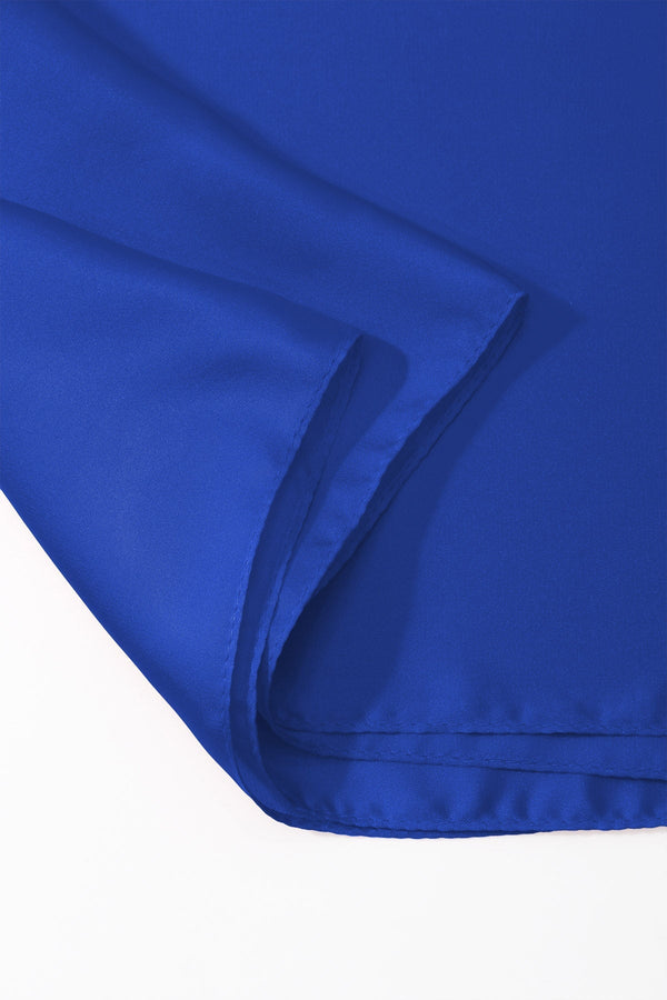 Carraig Donn Royal Blue Satin Silver Ring Detail Neckerchief Scarf