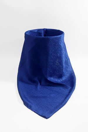 Carraig Donn Royal Blue Silk Touch Floral Embossed Scarf
