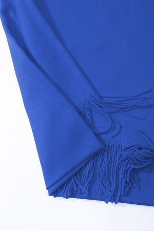 Carraig Donn Royal Blue Soft Touch Tassel Scarf