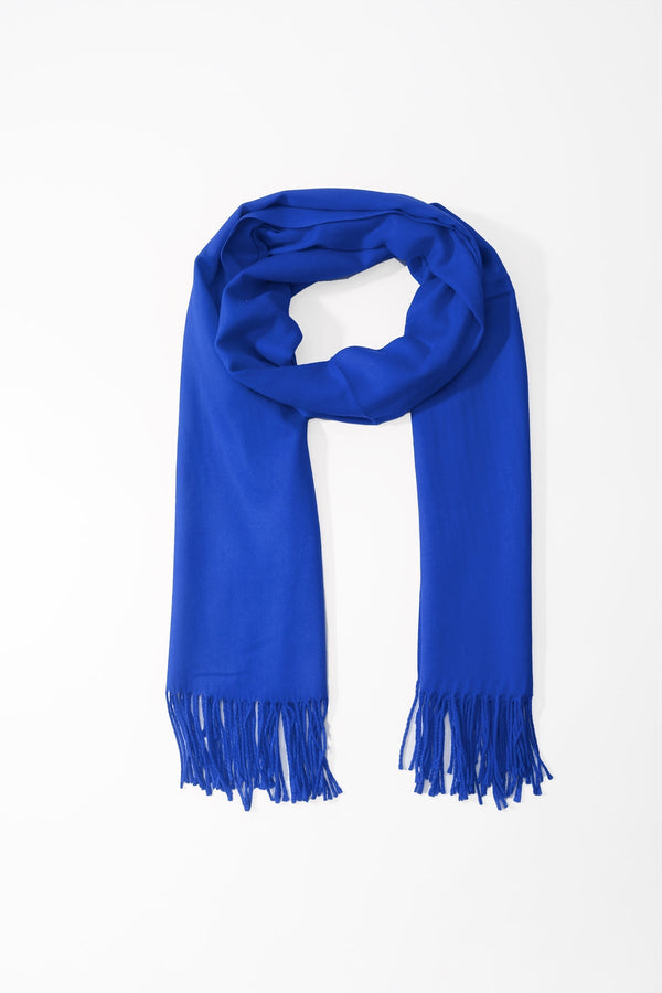 Carraig Donn Royal Blue Soft Touch Tassel Scarf