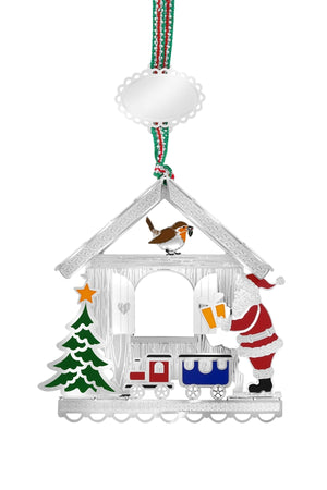 Carraig Donn Santa And Robin Christmas Decoration