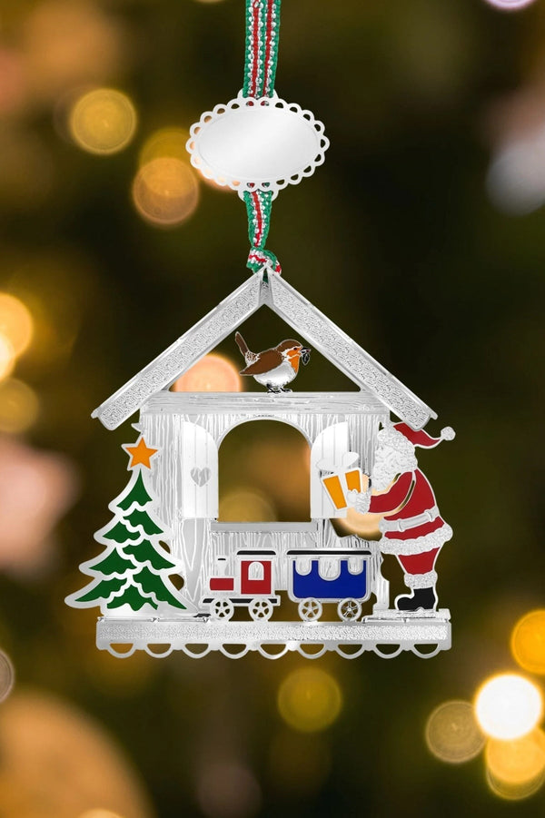 Carraig Donn Santa And Robin Christmas Decoration