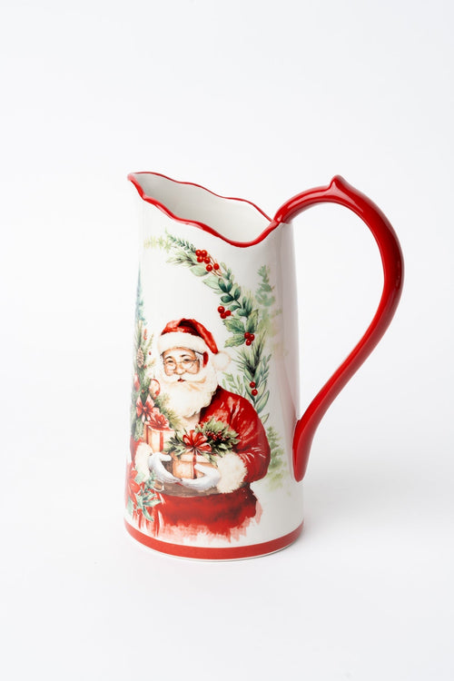 Ceramic Santa Christmas Pitcher