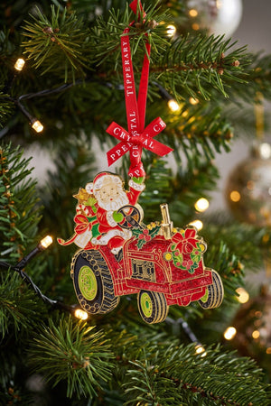 Carraig Donn Santa Tractor Christmas Tree Decoration