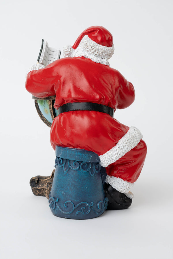 Carraig Donn Santa With Dog & Globe Christmas Decoration