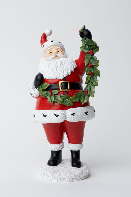 Santa With Garland Christmas Decoration
