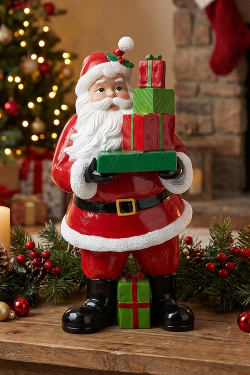 Santa With Presents Christmas Decorative Ornament