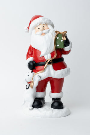 Carraig Donn Santa With Puppy Christmas Decorative Ornament