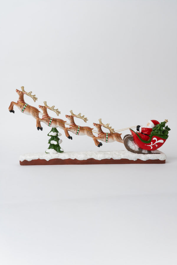 Carraig Donn Santa With Sleigh & Reindeer Christmas Decoration