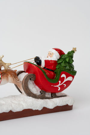 Carraig Donn Santa With Sleigh & Reindeer Christmas Decoration
