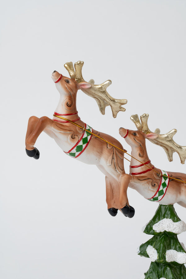 Carraig Donn Santa With Sleigh & Reindeer Christmas Decoration