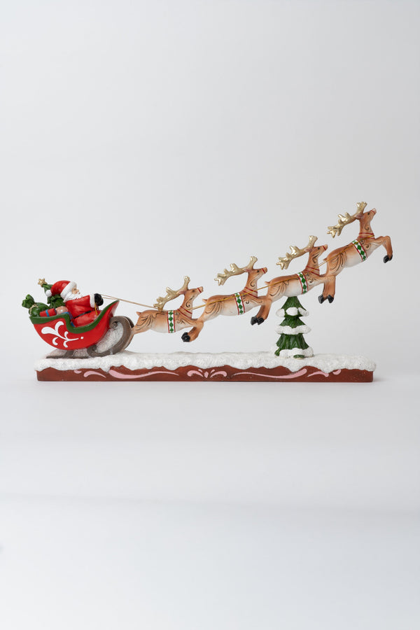 Carraig Donn Santa With Sleigh & Reindeer Christmas Decoration