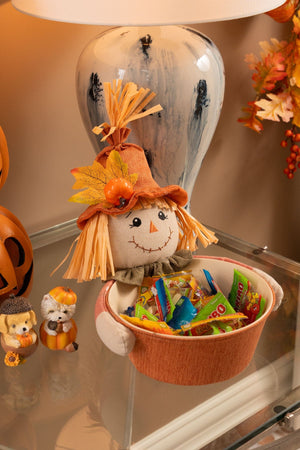 Carraig Donn Scarecrow Treat Bowl Halloween Decoration