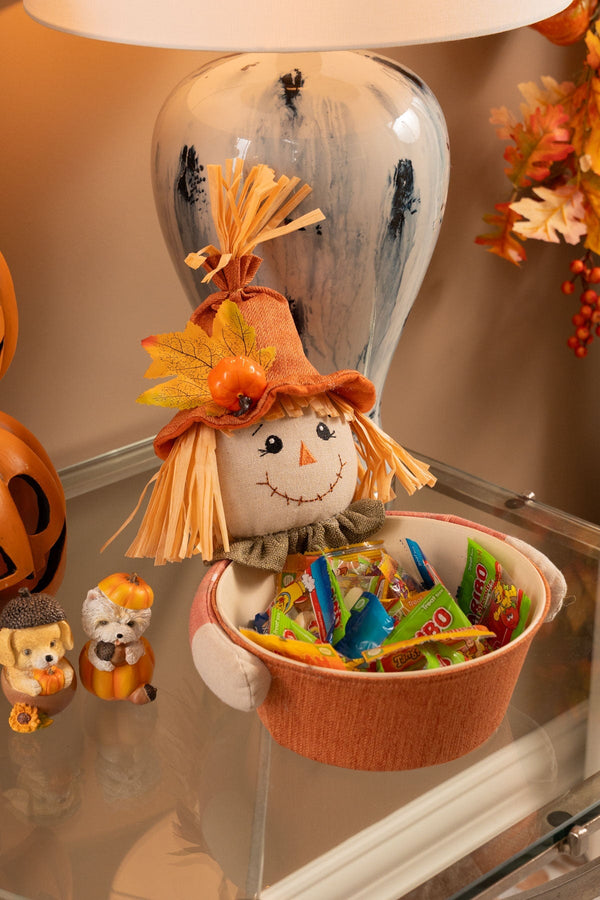 Carraig Donn Scarecrow Treat Bowl Halloween Decoration
