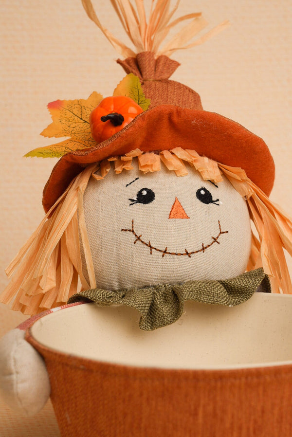 Carraig Donn Scarecrow Treat Bowl Halloween Decoration