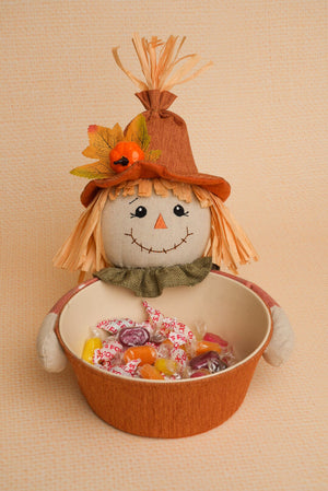 Carraig Donn Scarecrow Treat Bowl Halloween Decoration
