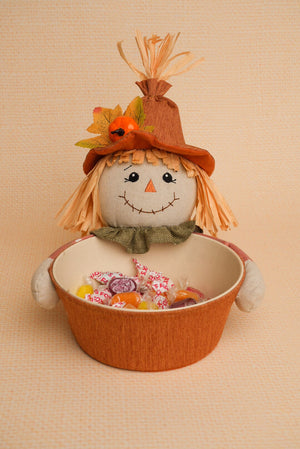 Carraig Donn Scarecrow Treat Bowl Halloween Decoration