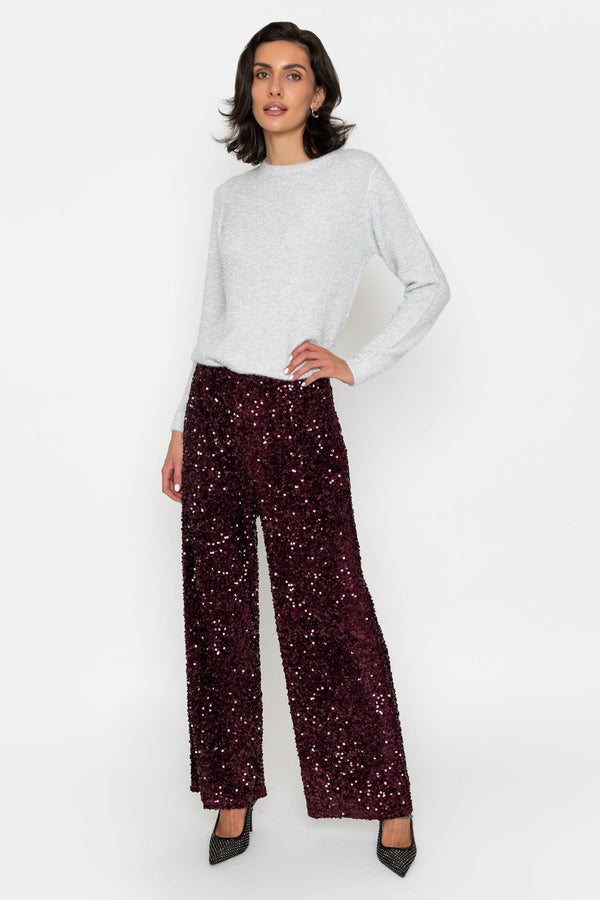 Carraig Donn Sequin Trousers Plum