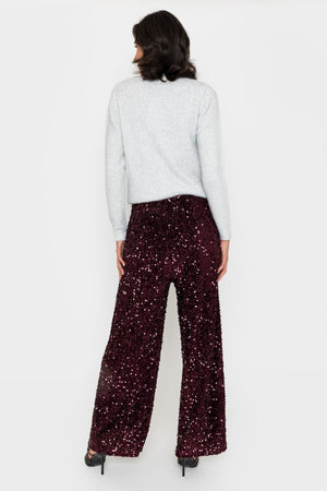 Carraig Donn Sequin Trousers Plum