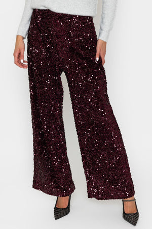 Carraig Donn Sequin Trousers Plum