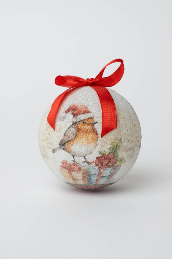 Carraig Donn Set Of 14 Robin Christmas Baubles