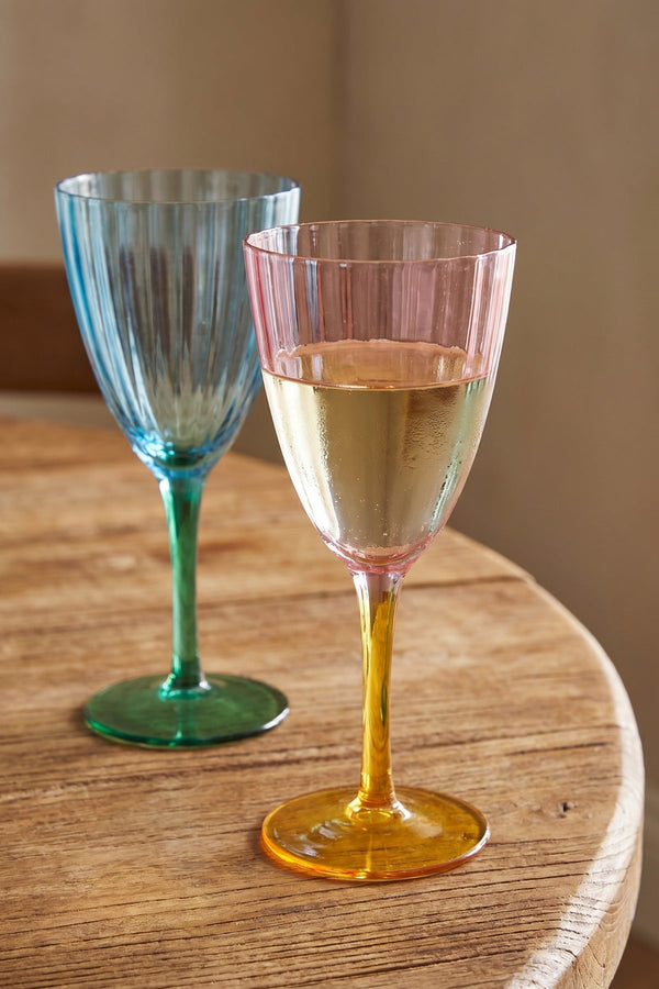 Carraig Donn Set of 2 Eclectic Ripple Wine Glasses
