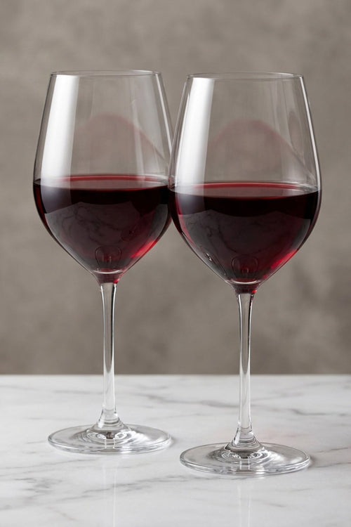 Set Of 2 Eternity Crystal Wine Glasses