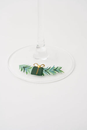 Carraig Donn Set Of 2 Gold Bow Christmas Champagne Saucer Glasses