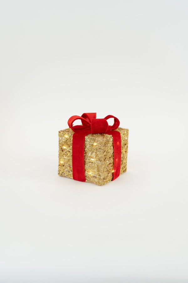 Carraig Donn Set Of 3 Box With Red Bow LED