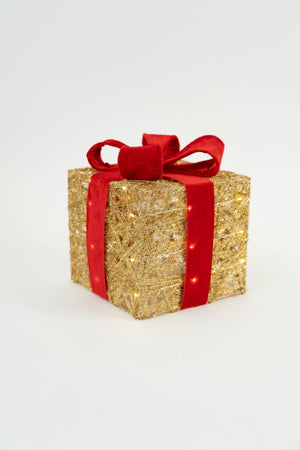 Carraig Donn Set Of 3 Box With Red Bow LED