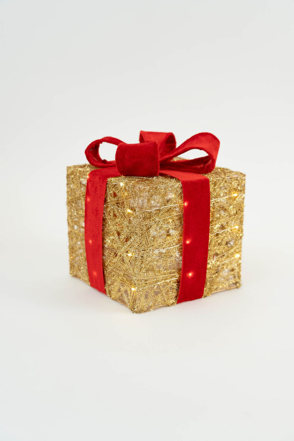 Carraig Donn Set Of 3 Box With Red Bow LED