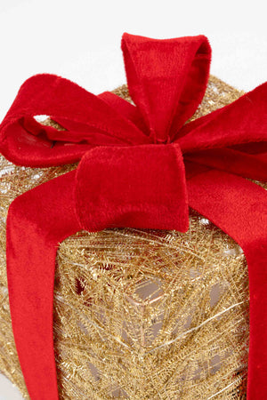 Carraig Donn Set Of 3 Box With Red Bow LED