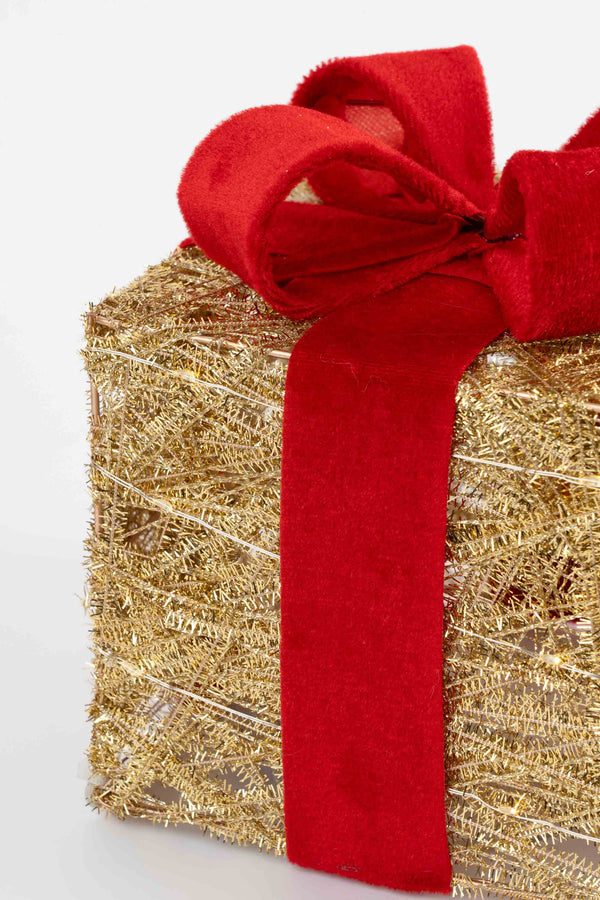 Carraig Donn Set Of 3 Box With Red Bow LED