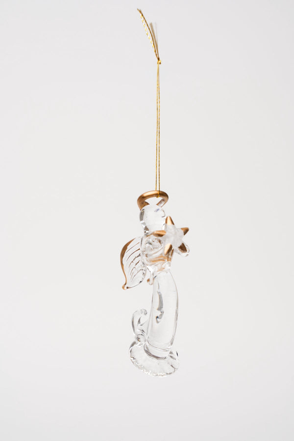 Carraig Donn Set Of 3 Glass Angel Christmas Tree Decorations