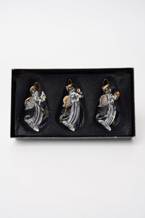 Carraig Donn Set Of 3 Glass Angel Christmas Tree Decorations