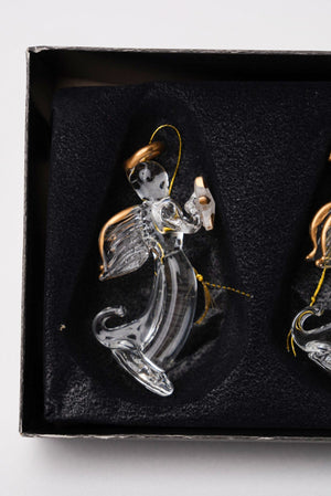 Carraig Donn Set Of 3 Glass Angel Christmas Tree Decorations