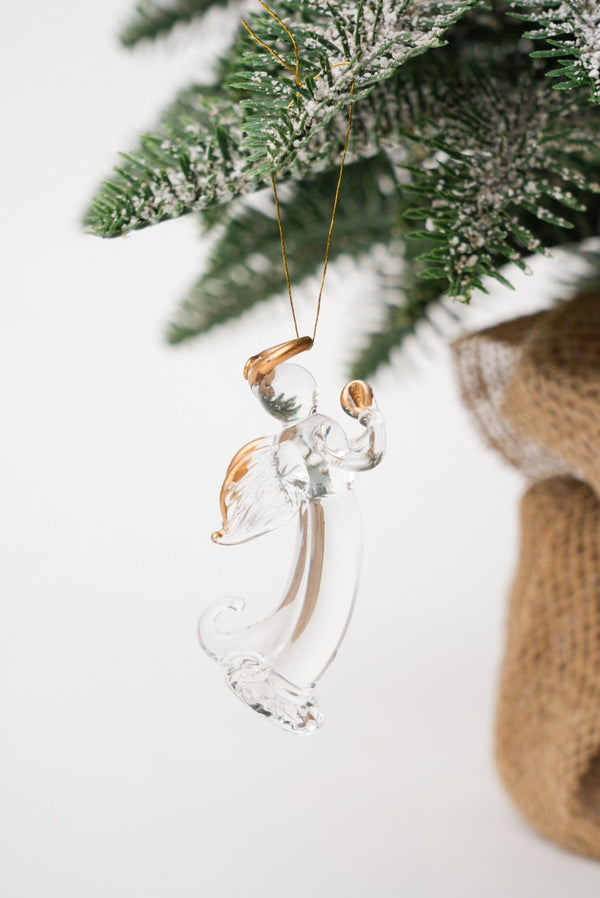 Carraig Donn Set Of 3 Glass Angel Christmas Tree Decorations