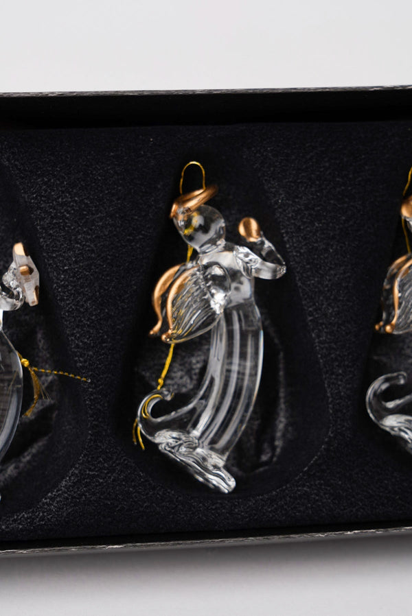 Carraig Donn Set Of 3 Glass Angel Christmas Tree Decorations
