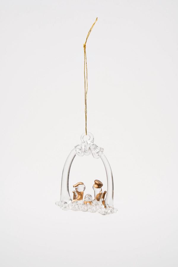 Carraig Donn Set Of 3 Glass Nativity Christmas Tree Decorations