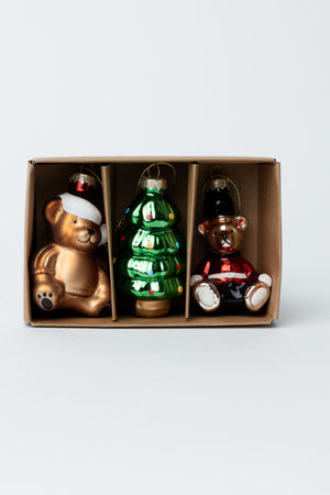 Carraig Donn Set Of 3 Glass Novelty Christmas Tree Decorations