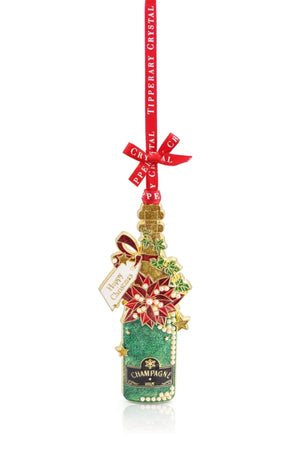 Carraig Donn Set Of 4 Robin, Plane, Champagne Bottle & Cuckoo Clock Christmas Tree Decorations