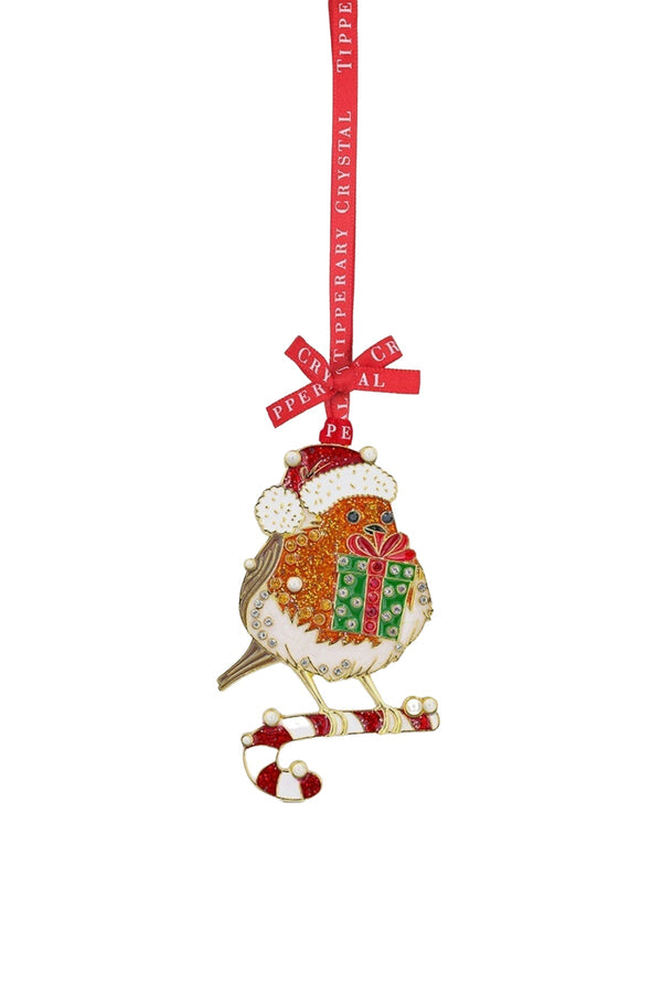 Carraig Donn Set Of 4 Robin, Plane, Champagne Bottle & Cuckoo Clock Christmas Tree Decorations